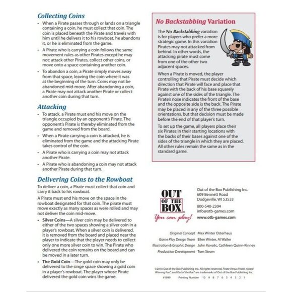 Pirate Versus Pirate Game 2 to 3 Players Out of the Box Age 8+ Family Complete - Picture 12 of 12